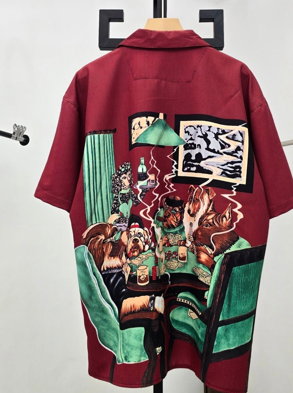 Dogs Playing Poker Vintage Shirt - Red Casino Art Shirt