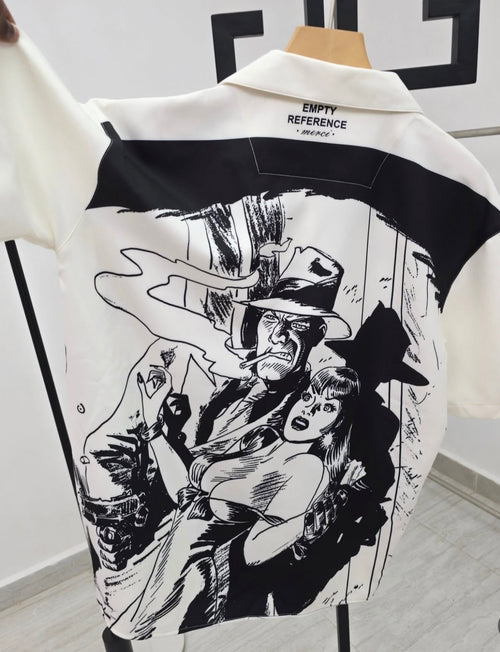 Mafia Comic Vintage Shirt - White & Black Pop Art