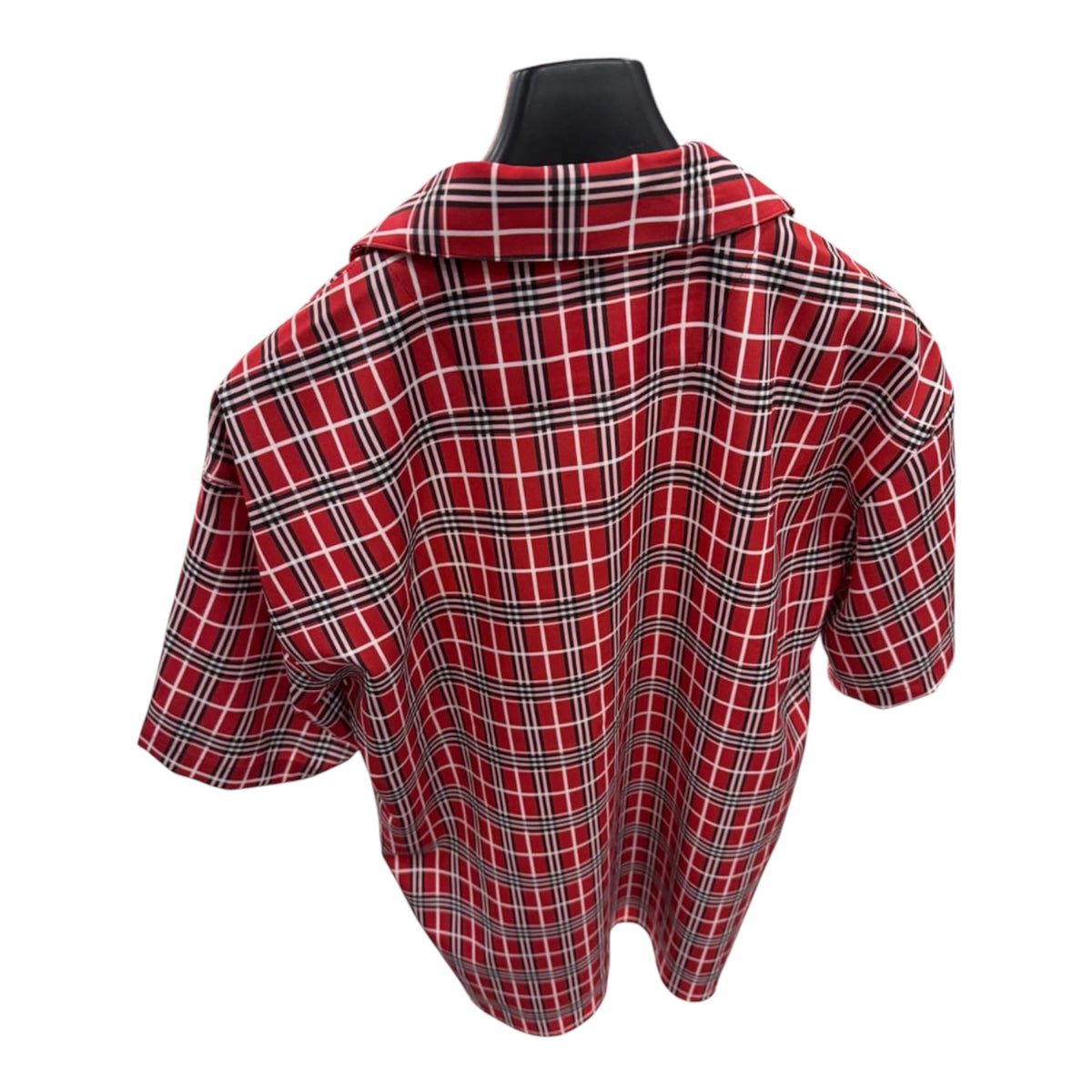 Saved By Jesus Check Shirt - Red Plaid Christian Streetwear